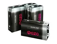 Элемент питания Фаzа "Крона" (6LR61/6LF22/MN1604), 4 шт., 9 В, алкалиновый