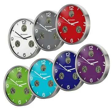 Часы настенные Bresser MyTime io NX Thermo/Hygro, 30 см