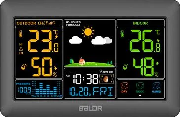Метеостанция BALDR B0388WST2H2PR-V4, черная