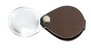 Лупа складная двояковыпуклая Eschenbach Classic 3,5x, 50 мм, темно-коричневый чехол, изображение 1