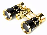 Бинокль театральный Veber Opera БГЦ 3x25, черно-золотистый