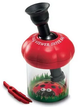 Банка для насекомых Navir «Обзор 360» с микроскопом 10x и пинцетом, матовая, изображение 1