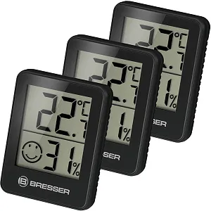 Гигрометр и термометр Bresser Temeo Hygro, набор 3 шт., серый, изображение 1