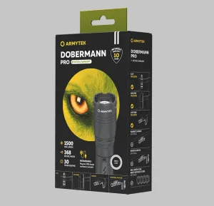 Фонарь тактический Armytek Dobermann Pro Magnet USB, белый свет, изображение 3