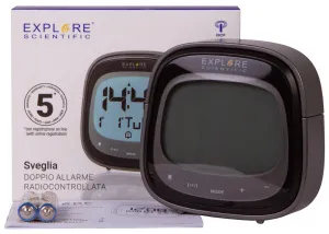 Часы цифровые Explore Scientific Dual с будильником, черные, изображение 2